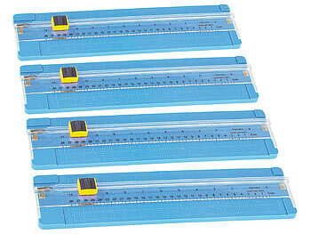 Fotopapier Schneider: PEARL 4er-Set A4-Papierschneidemaschinen mit Ersatzklinge