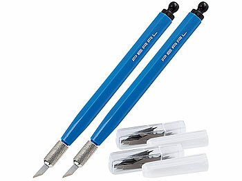 Skalpell Papier: PEARL 2er-Set Skalpelle mit 40 Klingen