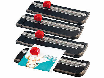 Schneidbretter Papier: General Office 4er-Set 3in1-Rollen-Schneidemaschinen A4 mit 3 Klingenformen