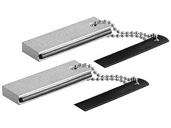 Camping Feuerstein: Semptec 2er-Set Magnesium-Feuerstarter mit Feuerstein und Metallschaber 