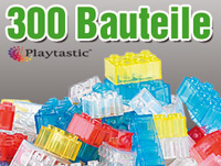 Playtastic 300 Bausteine mit goldfarbenem Solitär Playtastic