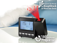 PEARL Funk-Projektionswecker mit Temperaturanzeige "DAC-662 beam" PEARL Projektionswecker