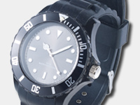 Crell Silikon Armbanduhr schwarz Crell 