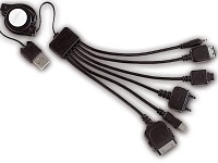 Callstel 6in1 USB-Ladekabel für iPod/iPhone, Handys, MP3-Player & Co. Callstel