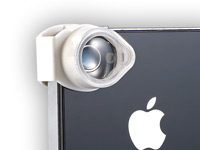 Somikon Mikroskop-Adapter für iPhone mit 4-fach Vergrößerung Somikon Vorsatz-Kamera-Linsen für iPhone 4/4S