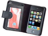 Xcase Schutztasche m. Geldschein- & EC-Kartenfach für iPhone 4/4s, schwarz Xcase Schutzhüllen für iPhones 4/4s
