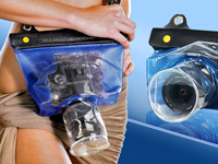 Somikon Unterwasser-Kameratasche mit Objektivführung (Versandrückläufer) Somikon Unterwasser Kamera-Hüllen