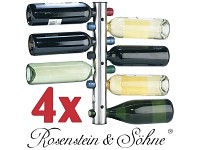 Rosenstein & Söhne Weinflaschenhalter aus Edelstahl 4er Set Rosenstein & Söhne