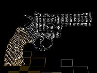 Your Design Strassmotiv "Pistole" zum Aufbügeln, 192x124 mm Your Design Strass-Bügelbilder