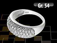 St. Leonhard Silber-Ring mit unzähligen Zirkonia, Größe 54 (Ø 17,2 mm) St. Leonhard Damen-Ringe 925 Sterling Silber