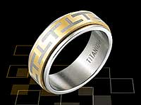 St. Leonhard Herren-Ring aus Titan, teilw. vergoldet, Gr. 62 (Ø19,7mm) St. Leonhard Herren-Ringe Titan