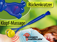 newgen medicals Rücken-Masseur "Clip-Clap" mit Rückenkratzer newgen medicals 