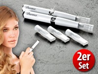 Duvence e-Zigarette deLuxe, 2er-Set mit 5 Leer-Depots, weiß (refurbished) Duvence e-Zigaretten