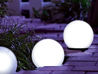 Lunartec Solar Leuchtkugel mit LEDs & Dämmerungsautomatik (Versandrückläufer) Lunartec