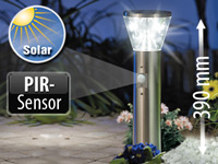 Lunartec Solar-LED-Wegeleuchte mit Licht-Sensor (Versandrückläufer) Lunartec LED-Solar-Wegeleuchten mit Bewegungssensoren