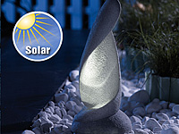 Lunartec Solar-LED-Steinleuchte "Wave" (refurbished) Lunartec Solar-LED-Dekofiguren