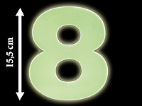 Lunartec Nachleuchtende Hausnummer "Ziffer 8" Lunartec Selbstleuchtende Hausnummern