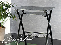 Carlo Milano Eleganter Computer-Glastisch "GD-3060 Black" mit Auszug Carlo Milano