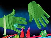 infactory 1 Paar nachleuchtende Handschuhe "Glow-in-the-dark", Größe L infactory Leucht-Handschuhe