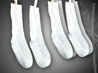 PEARL basic Socken aus Bambus-Viskose, 3 Paar in weiß, Gr. 43-46 PEARL basic Bambus-Socken