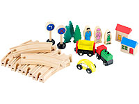 Playtastic Kleines Holz-Eisenbahn-Set mit 25 Teilen Playtastic Holzeisenbahnen