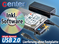 c-enter Adapter IDE auf USB2.0 f. 2,5"/3,5"-Festplatten+Netzteil (refurbished) c-enter 