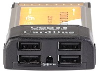 c-enter CardBus USB-2.0-Controller mit 4 Ports c-enter CardBus-Controller