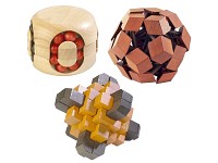 Playtastic Geduldspiele aus Holz 3er-Pack Playtastic Holz-Geduldspiele Packs
