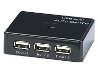 c-enter USB-Switch für 3 USB-Geräte an 2 PCs c-enter