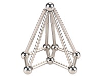 Magnestic Kreativ-Magnetspiel 84-teiliger Bausatz, vollverchromt Magnestic