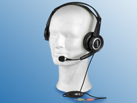 Q-Sonic Multimedia Headset S720 mit Schwanenhals-Mikro Q-Sonic Multimedia-Stereo-Headsets
