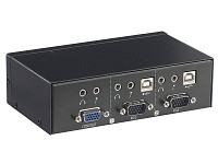 c-enter USB & Audioumschalter für 2PCs inkl. 2 Octopus-Kabel c-enter