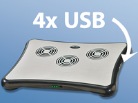 c-enter Notebook Cooler-Pad mit 4 Port USB 2.0 Hub c-enter Notebook-Kühler