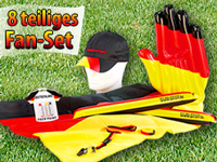 PEARL Exklusives PEARL Fan-Set "Deutschland", 8-teilig PEARL