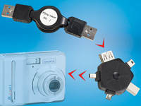 Fibrionic Network Solutions 5in1 USB-Adapter inklusive USB-Kabeltrommel (80 cm) Fibrionic Network Solutions