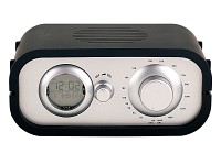 auvisio Retro-Design-Radio mit Wecker, schwarz auvisio