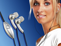 auvisio Stereo-Ohrhörer & Sprechgarnitur, 2,5mm Klinke auvisio 