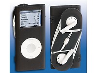 Xcase Silikon-Hülle für iPod Nano I + II mit Kabel-Manager schwarz Xcase iPod-Zubehör