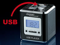 auvisio USB-MP3-Wecker "Black Magic Cube" auvisio
