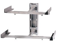 dream audio HiFi Wandregal mit 2 Ebenen im 2er Set silbergrau dream audio