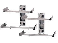 dream audio HiFi Wandregal mit 2 Ebenen im 2er Set silbergrau dream audio