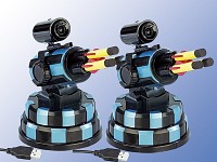 c-enter Super-Action 2er-Set mit 2x USB-Raketenwerfer "Tech.Level 3" c-enter