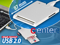 c-enter SMART Card-Reader USB 2.0 "SLIM" + SD/MS-Slot c-enter 