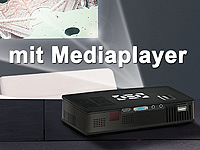 SceneLights HDMI-LED-Beamer "DL-240" mit XGA-Auflösung SceneLights Kompakt LED Beamer