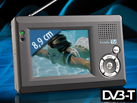 Portally-TV Portabler DVB-T-Fernseher "DT-3503R" mit 8,9-cm-TFT Portally-TV