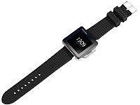 PEARL Ersatz-Armband für Armband-Uhren, schwarz PEARL Handy-Uhren