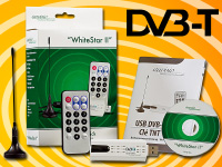auvisio DVB-T Mini-Receiver "WhiteStar II" mit Fernbedienung, USB 2.0 auvisio