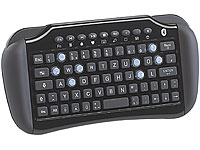GeneralKeys Mini-Tastatur QWERTZ mit Bluetooth & Touchpad "MFT-380.mini" GeneralKeys Mini-Bluetooth-Tastatur mit Mäuse-Steuerungen