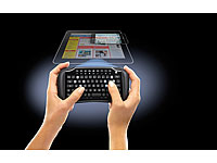 GeneralKeys Mini-Tastatur QWERTZ mit Bluetooth & Touchpad "MFT-380.mini" GeneralKeys Mini-Bluetooth-Tastatur mit Mäuse-Steuerungen