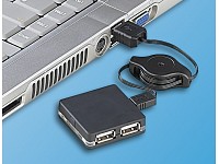 c-enter 4-Port USB 2.0 Mini-Hub "Blue-Lightning" c-enter